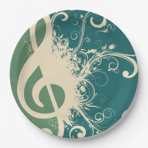 Extravagant Treble Clef Pappteller