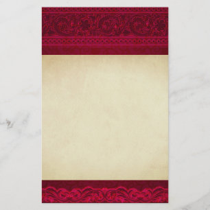 Extravagant und elegant roter Hintergrund Stilvoll Briefpapier
