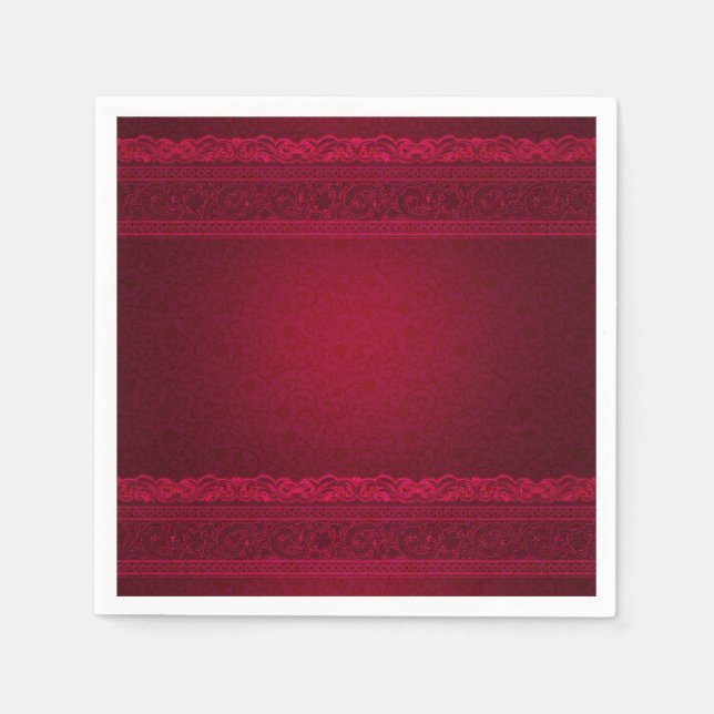 Extravagant und elegant roter Hintergrund Stilvoll Serviette (Vorderseite)
