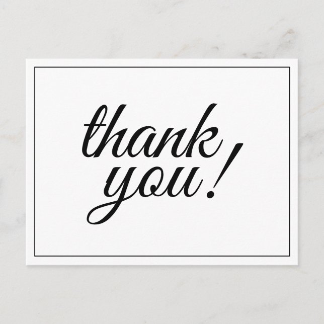 Extravagant und luxuriös "Danke!" Postkarte (Vorderseite)