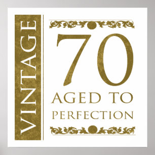 Extravagant Vintag 70. Geburtstag Poster