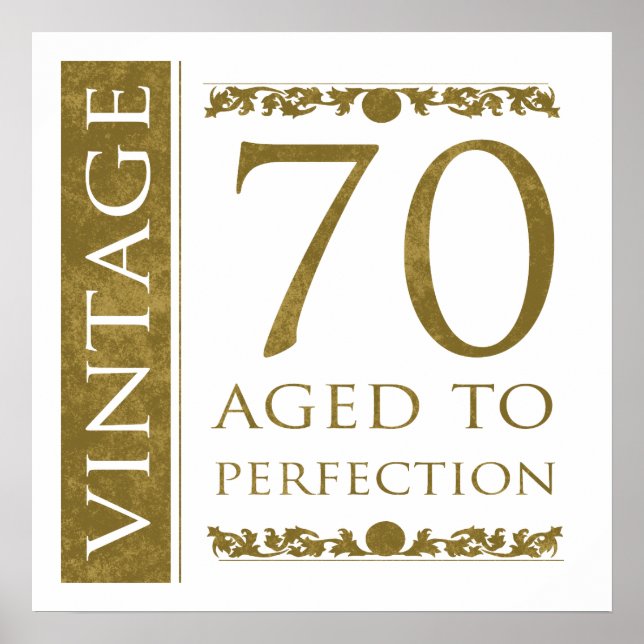 Extravagant Vintag 70. Geburtstag Poster (Vorne)