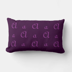 Extravagante A-Monogramm in Lila Lendenkissen