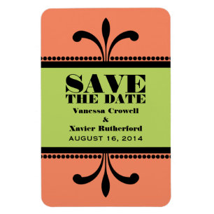 Extravagante Art Deco Speichern des Datumsmagazins Magnet