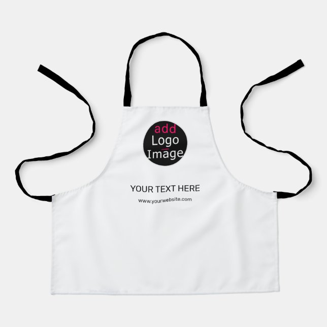 Extravagante Berufliche Minimal Custom White Schürze (Vorderseite)