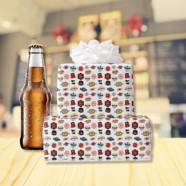 Extravagante Biermarken Geschenkpapier (Von Creator hochgeladen)
