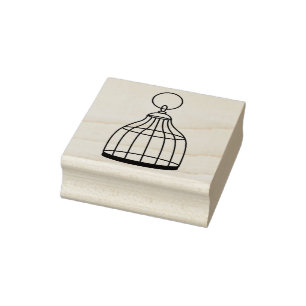 Extravagante Birdcage Art Briefmarke Gummistempel