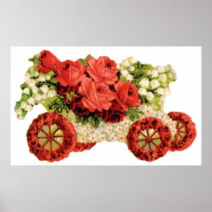 Extravagante Blume Cart Poster
