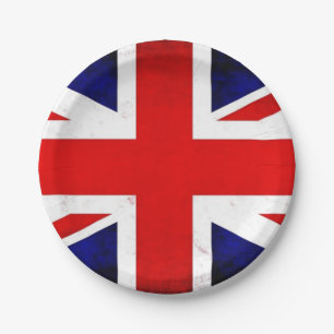 Extravagante Britische Flaggen-Party-Papierplatte Pappteller