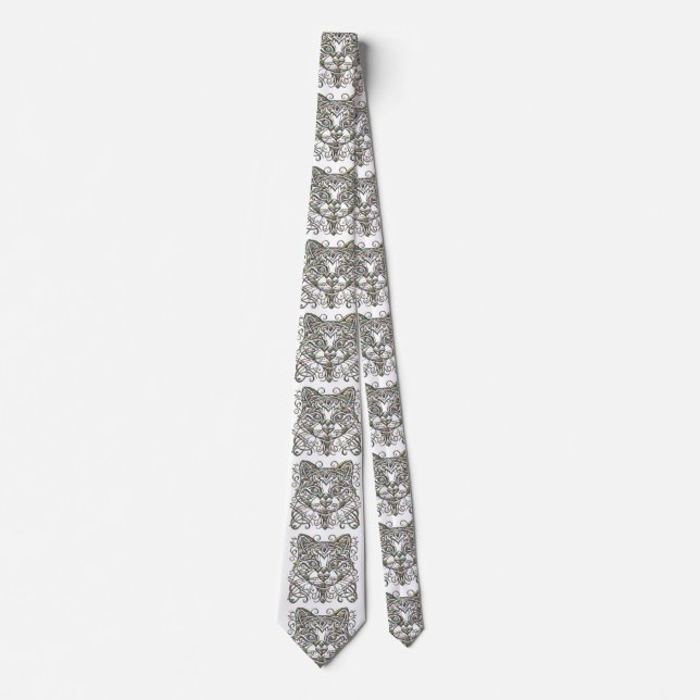 Extravagante Cat Abalone-Krawatte Krawatte (Vorderseite)