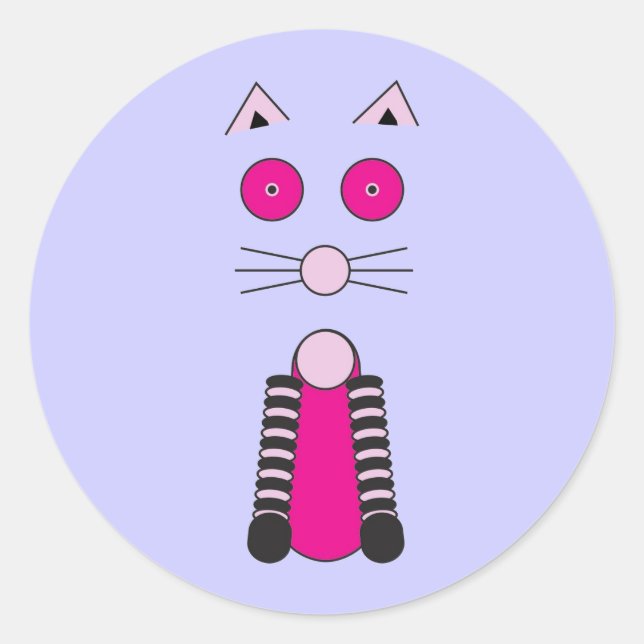 EXTRAVAGANTE CAT RUNDER AUFKLEBER (Vorderseite)