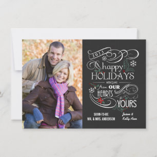 Extravagante Chalkboard Happy Holidays Flat Cards Feiertagskarte