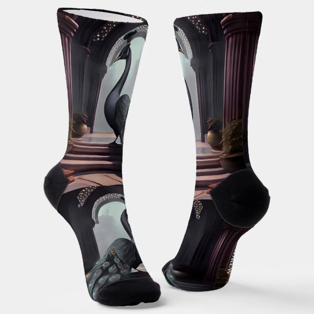 Extravagante Crew für Wasserfarben Socken (Gewinkelt)