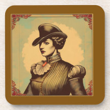 Extravagante Dame in zeitgenössischem Kostüm