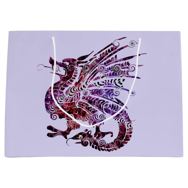 extravagante Drachengeschenktasche Große Geschenktüte (Vorderseite)
