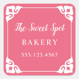 Extravagante Ecken mit benutzerdefinierten Farbauf Quadratischer Aufkleber