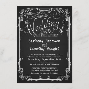 Extravagante Einladung zur Hochzeit
