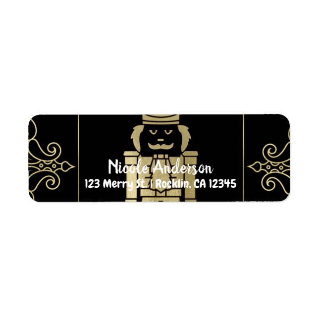 Extravagante Elegante Gold Black Nutcracker Urlaub (Vorne)