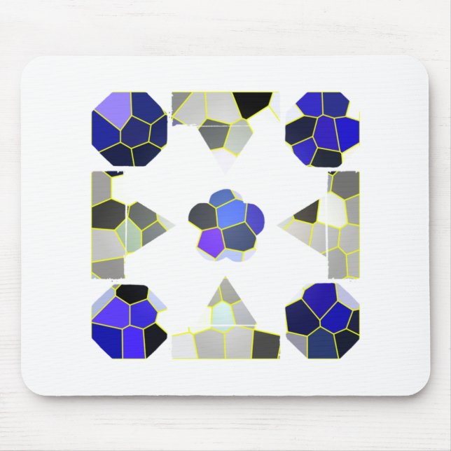 Extravagante Farbbilder, grau und blau Mousepad (Vorne)