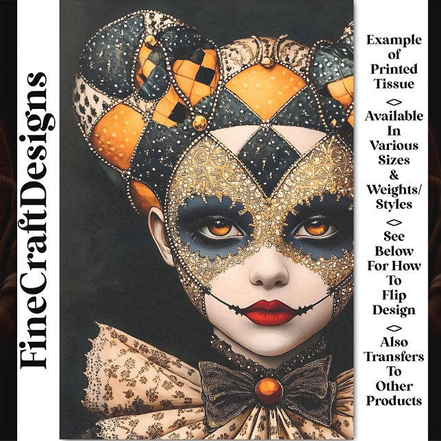 Extravagante fette Harlequin Maske Face Paint BU3  Seidenpapier (Von Creator hochgeladen)