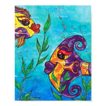 Extravagante Fischdrucke