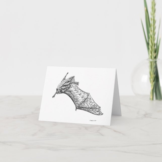 Extravagante Fledermäuse: Traglastkarte M. lucifug Karte (Vorderseite)