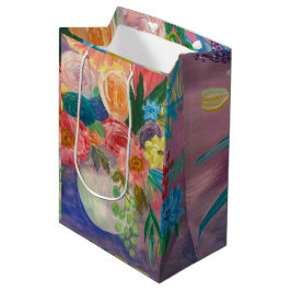 Extravagante florale Geschenktasche Mittlere Geschenktüte