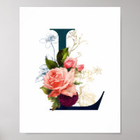 Extravagante florale Monogramm Letter L