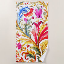 Extravagante florentinische Design Wasserfarben-Bl