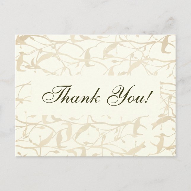Extravagante Folien Vielen Dank Postkarte (Vorderseite)