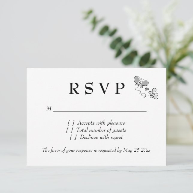 Extravagante Frühjahrs-Hochzeit UAWG Antwortkarten RSVP Karte (Stehend Vorderseite)