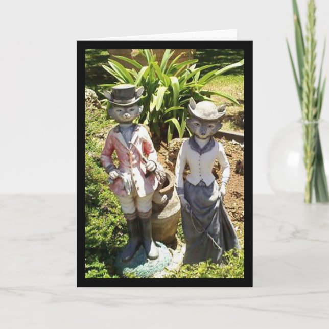 Extravagante Füchse, leere Karte (Vorderseite)