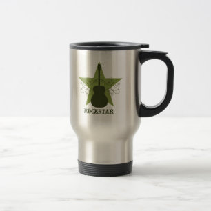 Extravagante Gitarren-Star-Wirbel-Tasse, Green Reisebecher