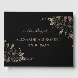Extravagante Gold Lines Wedding Guest Book Gästebuch