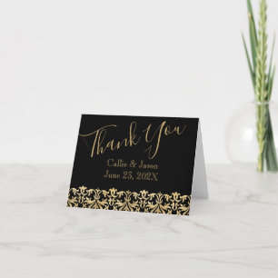 Extravagante Goldbriefe auf Black Danke Card