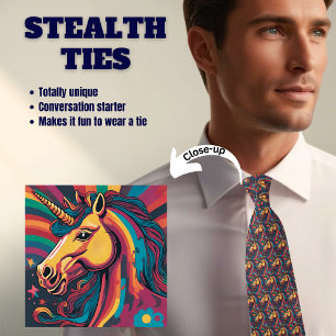 Extravagante Golden Unicorn Stealth Krawatte