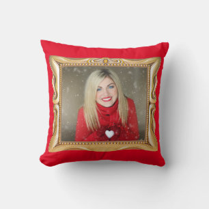 Extravagante Goldrahmen und Rot für Ihr Foto Kisse Kissen