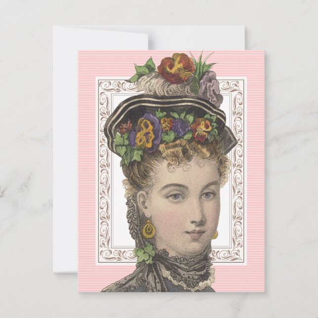 Extravagante Hasen und Bonnets Brunch Oster Einladung (Vorderseite)