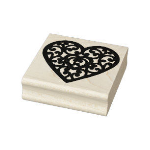 Extravagante Herz-Form-Gummikunst-Briefmarke Gummistempel