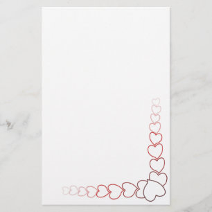 Extravagante Herzen Briefpapier