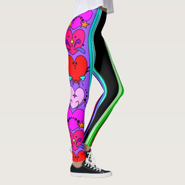 Extravagante Herzen Leggings (Rechts)