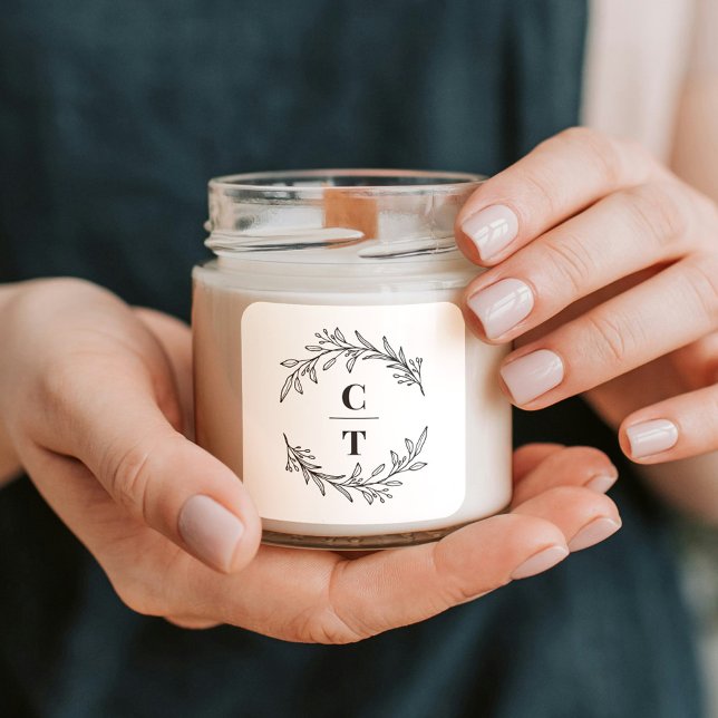 Extravagante Initials bearbeitbare Farbkleber für  Runder Aufkleber (Von Creator hochgeladen)