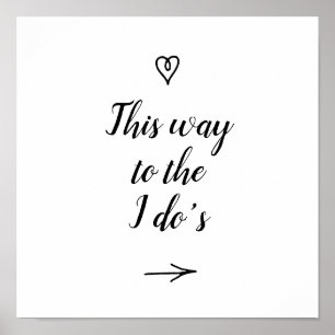 Extravagante Kalligraphie Auf diesem Weg zur Hochz Poster