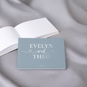 Extravagante Kalligraphie Herzblusenleuchte Grün Gästebuch