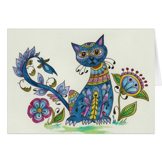 Extravagante Katze (Vorderseite (Horizontal))