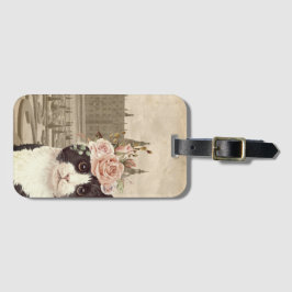 Extravagante Katze & Burg Gepäckanhänger