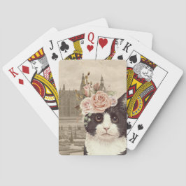 Extravagante Katze & Burg Spielkarten