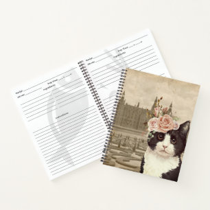 Extravagante Katze & Das Schloss Notizbuch