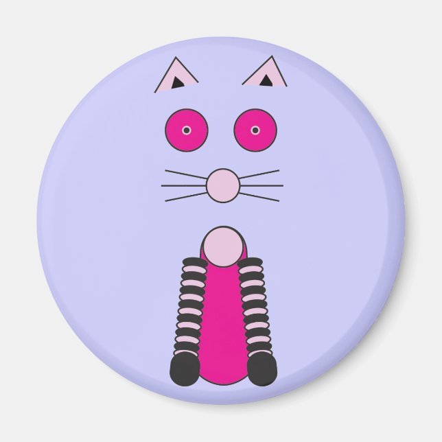 Extravagante Katze Magnet (Vorne)