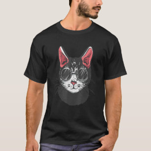 Extravagante Katze mit Sonnenbrille T-Shirt